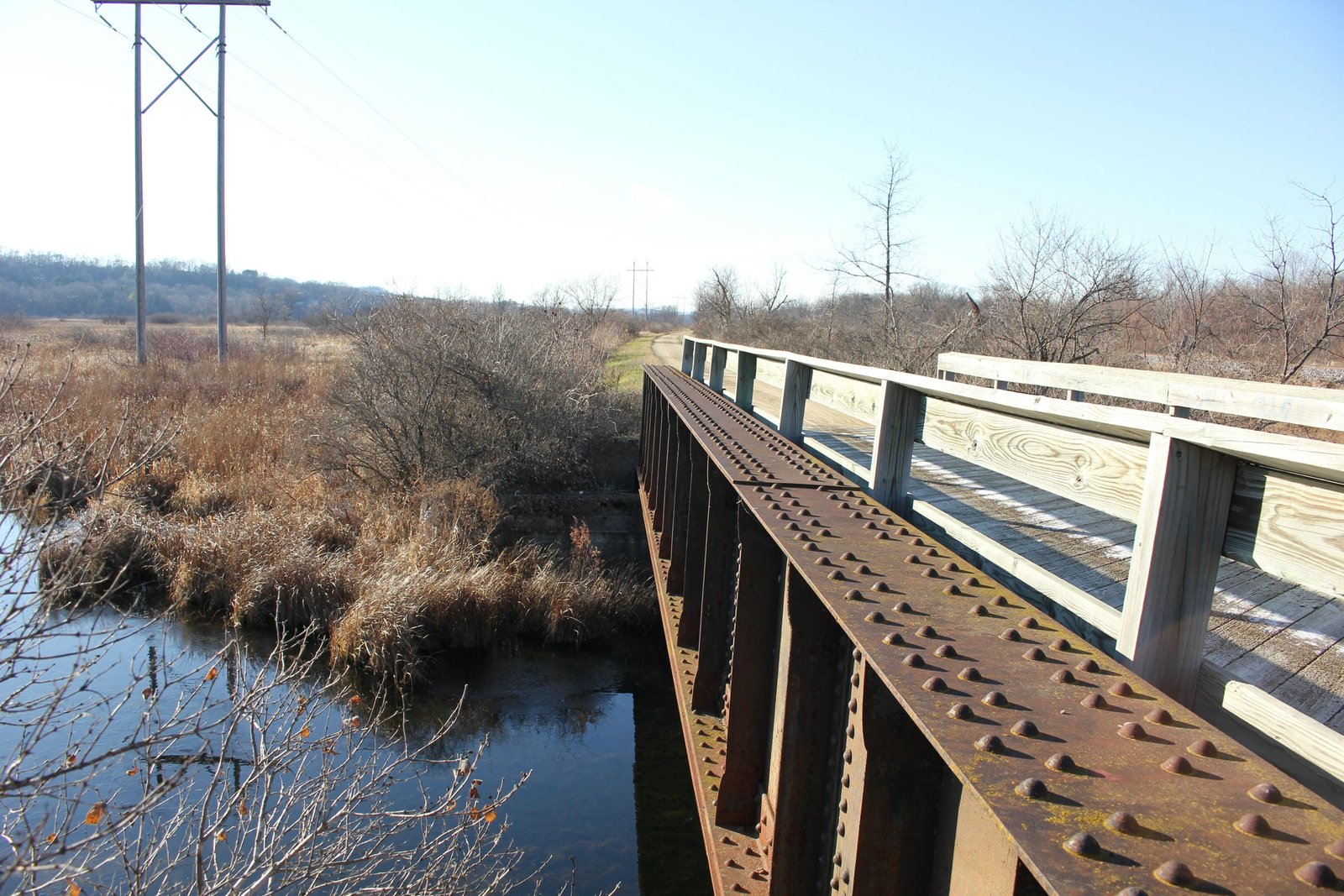 Looking west